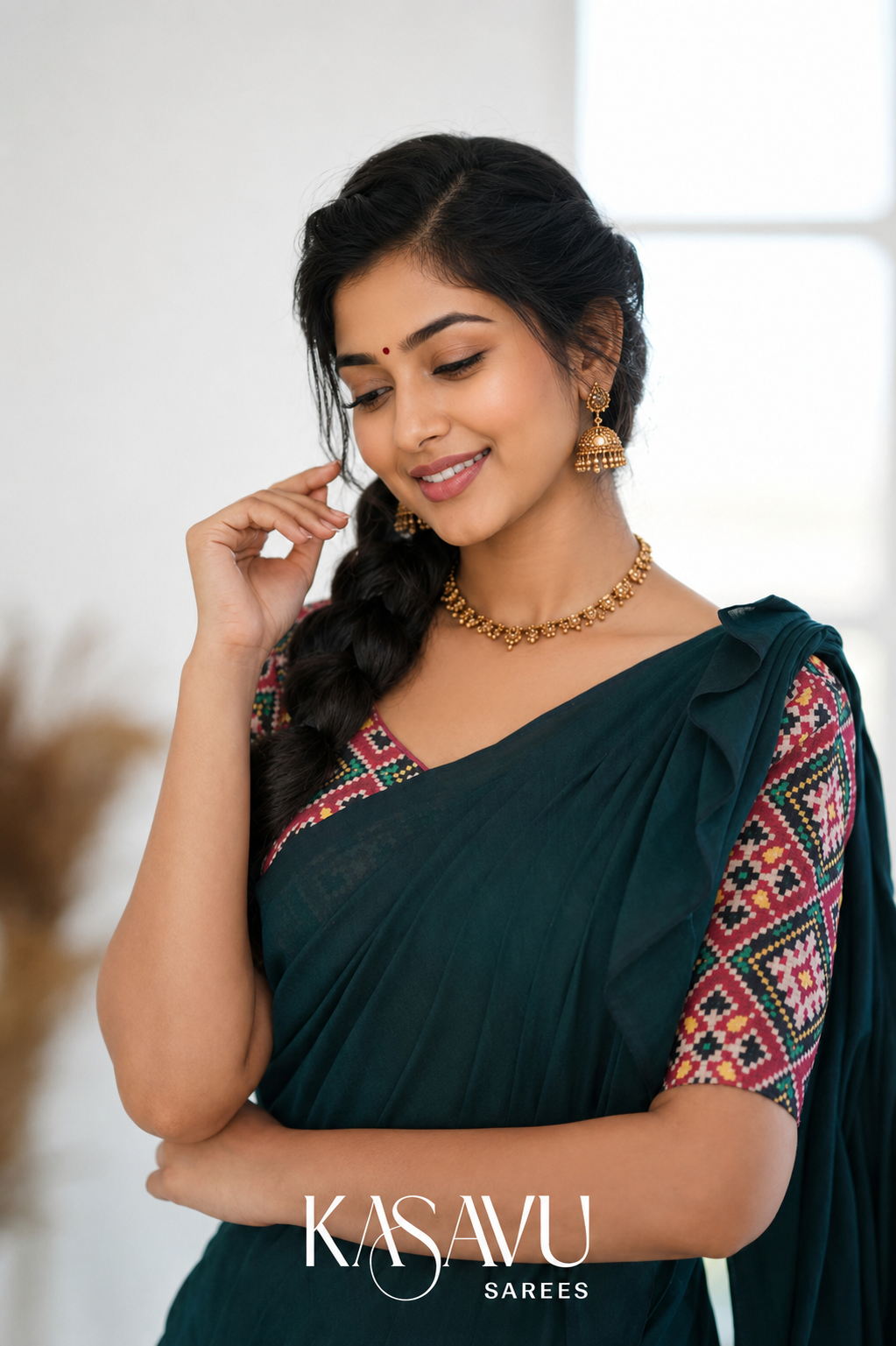 Kasavu Rama Powerloom Cotton Saree