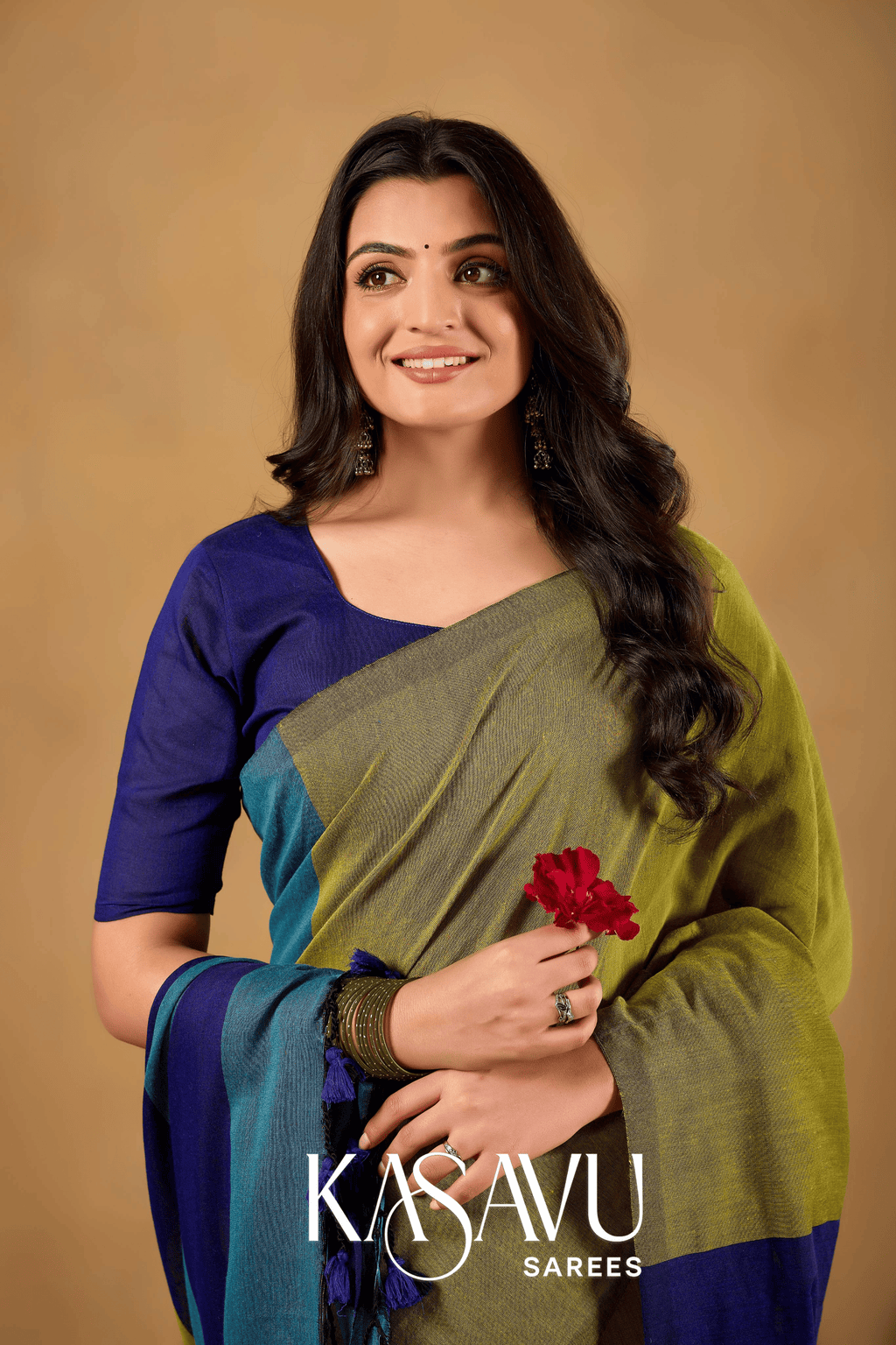 Kasavu Multi Khadi Cotton Saree