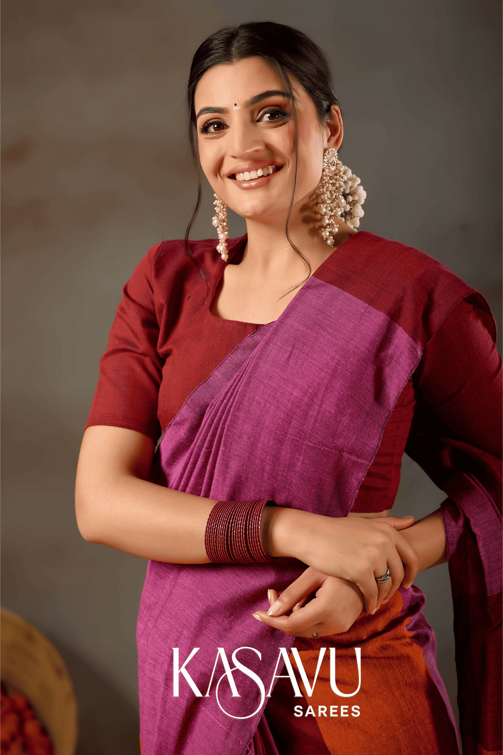Kasavu Multi Khadi Cotton Saree