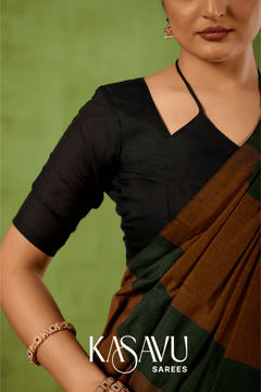 Kasavu Multi Khadi Cotton Saree