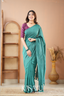 Kasavu Rama Green Powerloom Cotton Saree