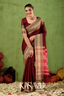 Kasavu Maroon Narayanpet Cotton Saree