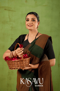 Kasavu Multi Khadi Cotton Saree