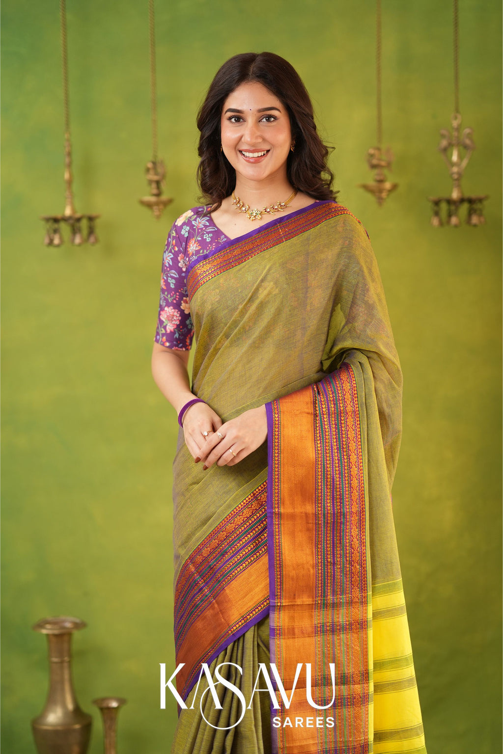 Kasavu Dusty Narayanpet Cotton Saree