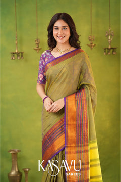 Kasavu Dusty Narayanpet Cotton Saree