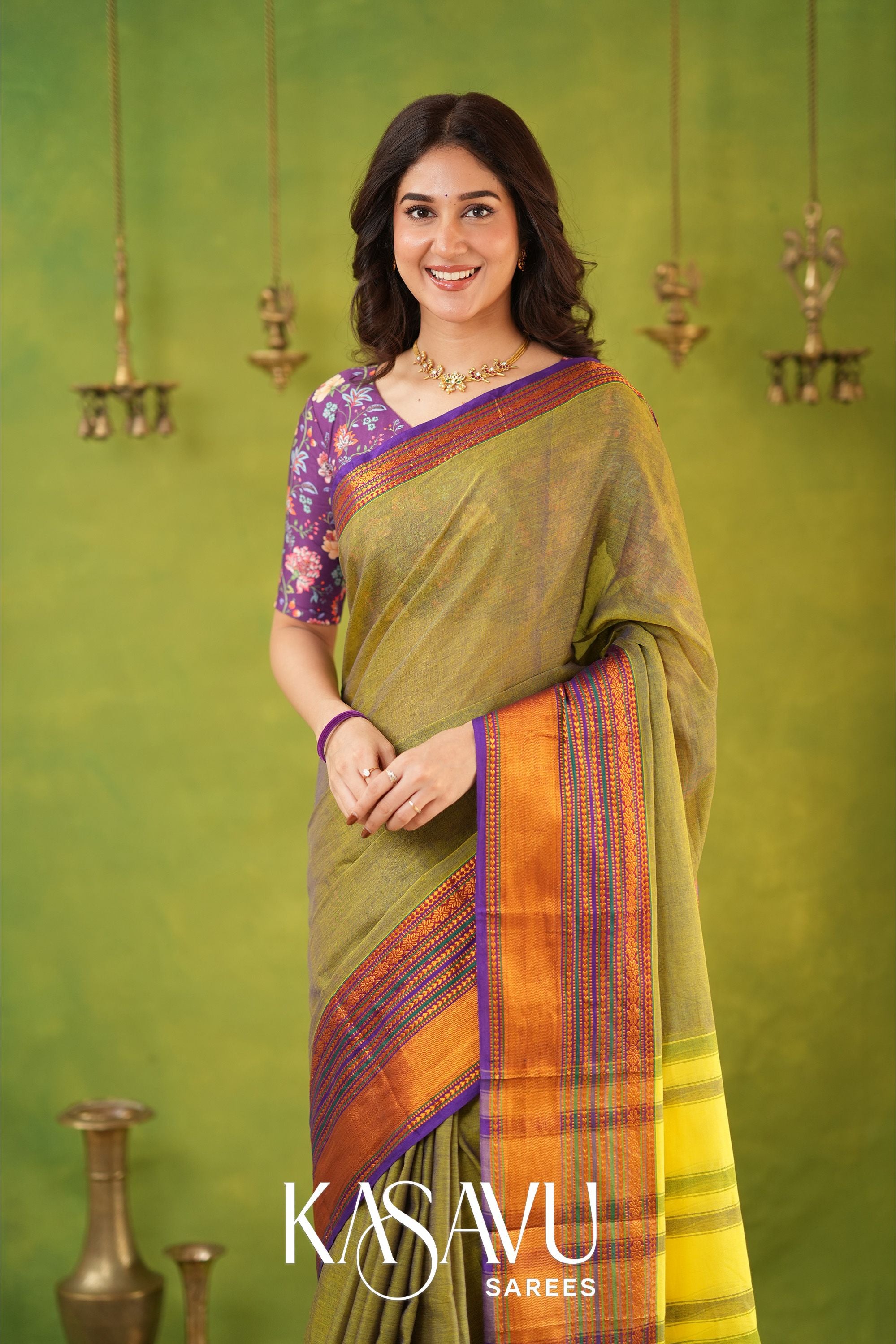 Kasavu Dusty Narayanpet Cotton Saree