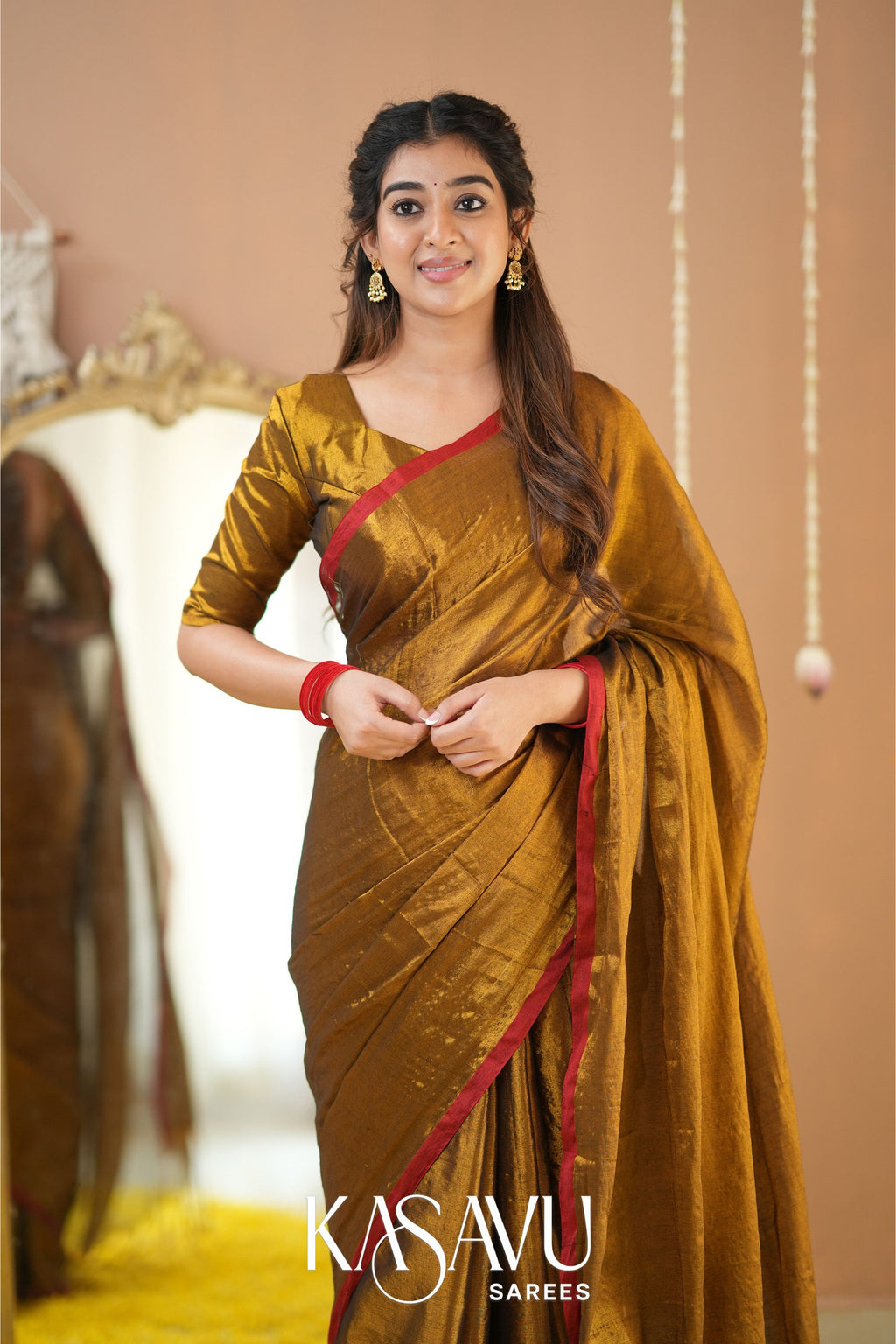 Kasavu Gold Tissue Cotten Saree