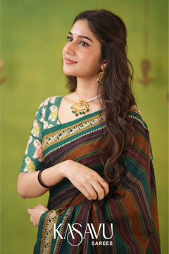 Kasavu Multi Narayanpet Cotton Saree