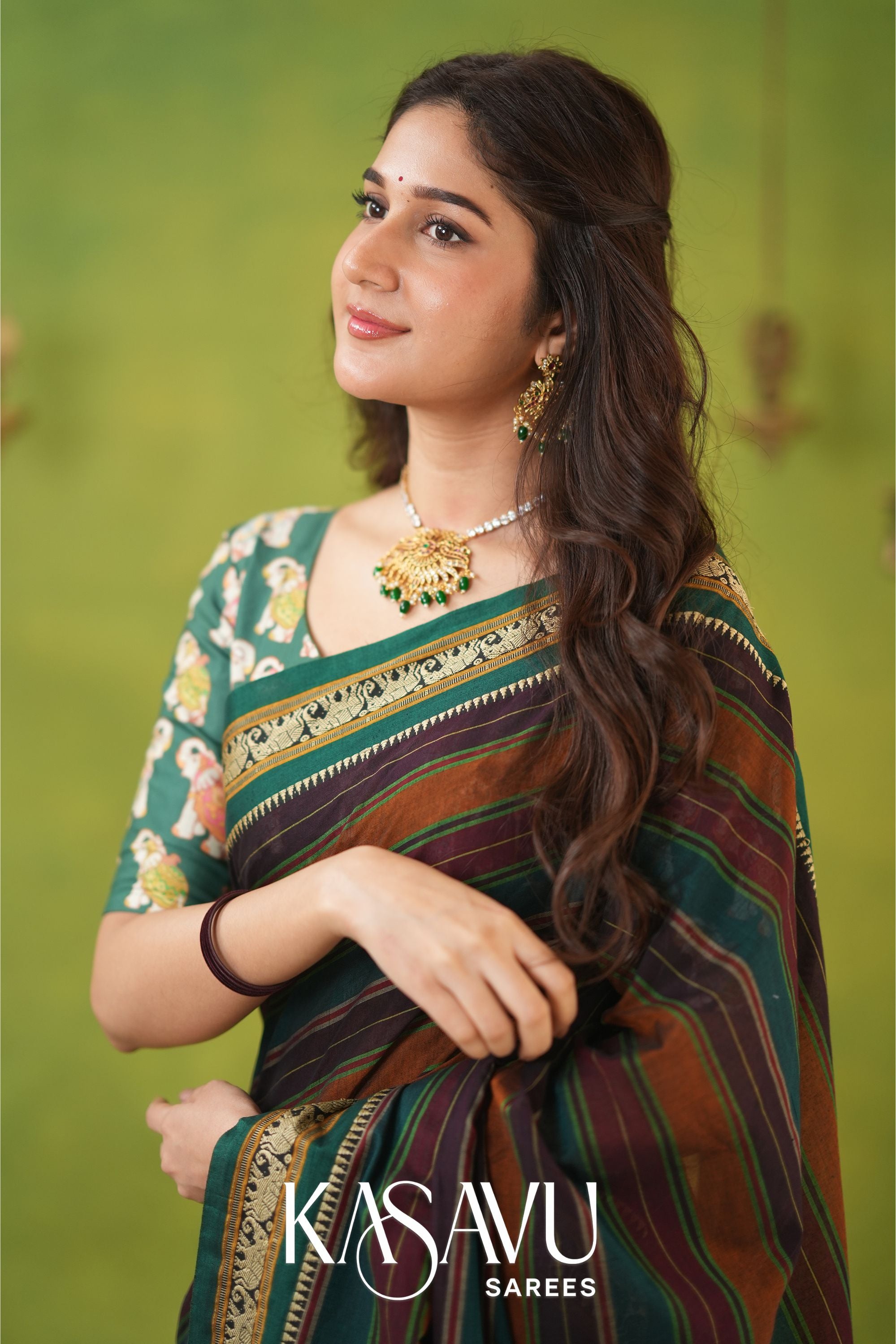 Kasavu Multi Narayanpet Cotton Saree