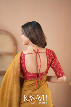 Kasavu Mustrad Powerloom Cotton Saree