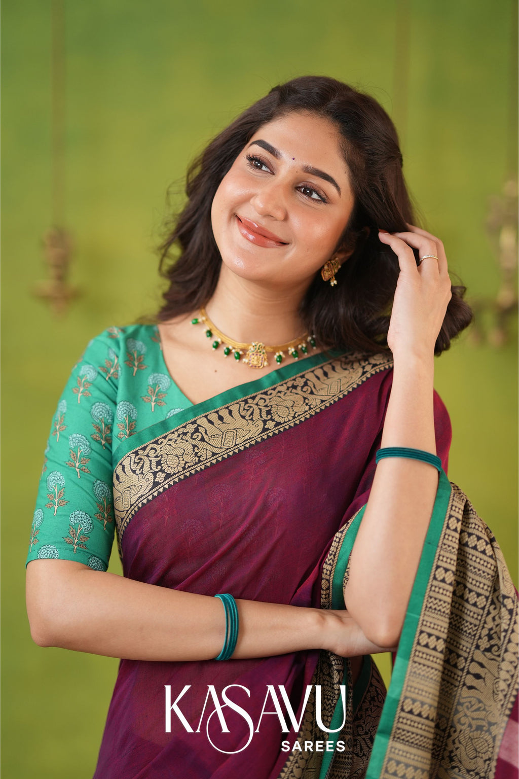 Kasavu Pink Narayanpet Cotton Saree