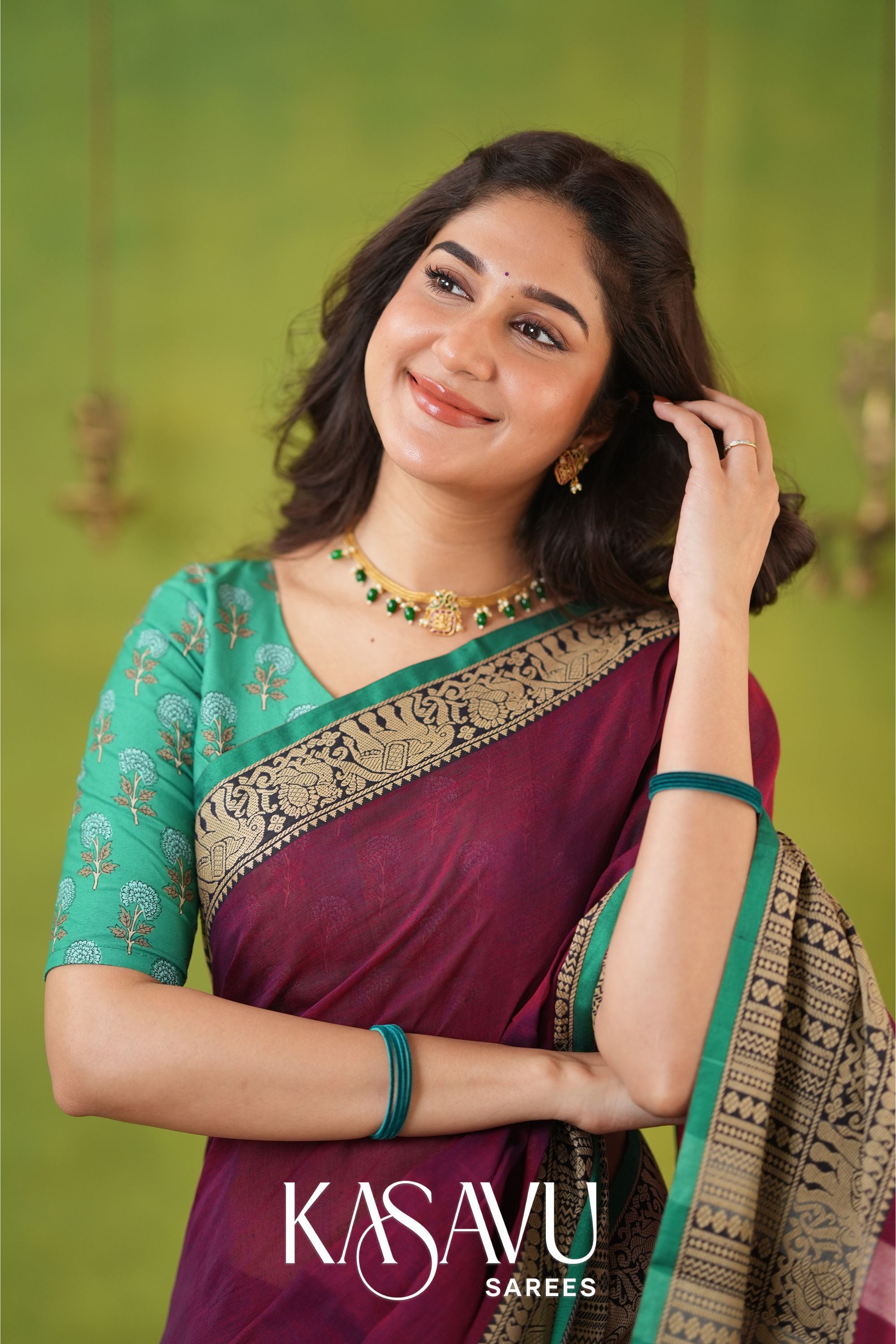Kasavu Pink Narayanpet Cotton Saree