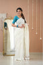Kasavu White Stripe cotton Saree