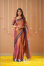 Kasavu Brown Tissue Cotten Saree