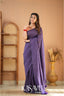 Kasavu Violet Stripe cotton Saree
