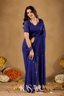 Kasavu Navy Blue Gini Cotton Saree