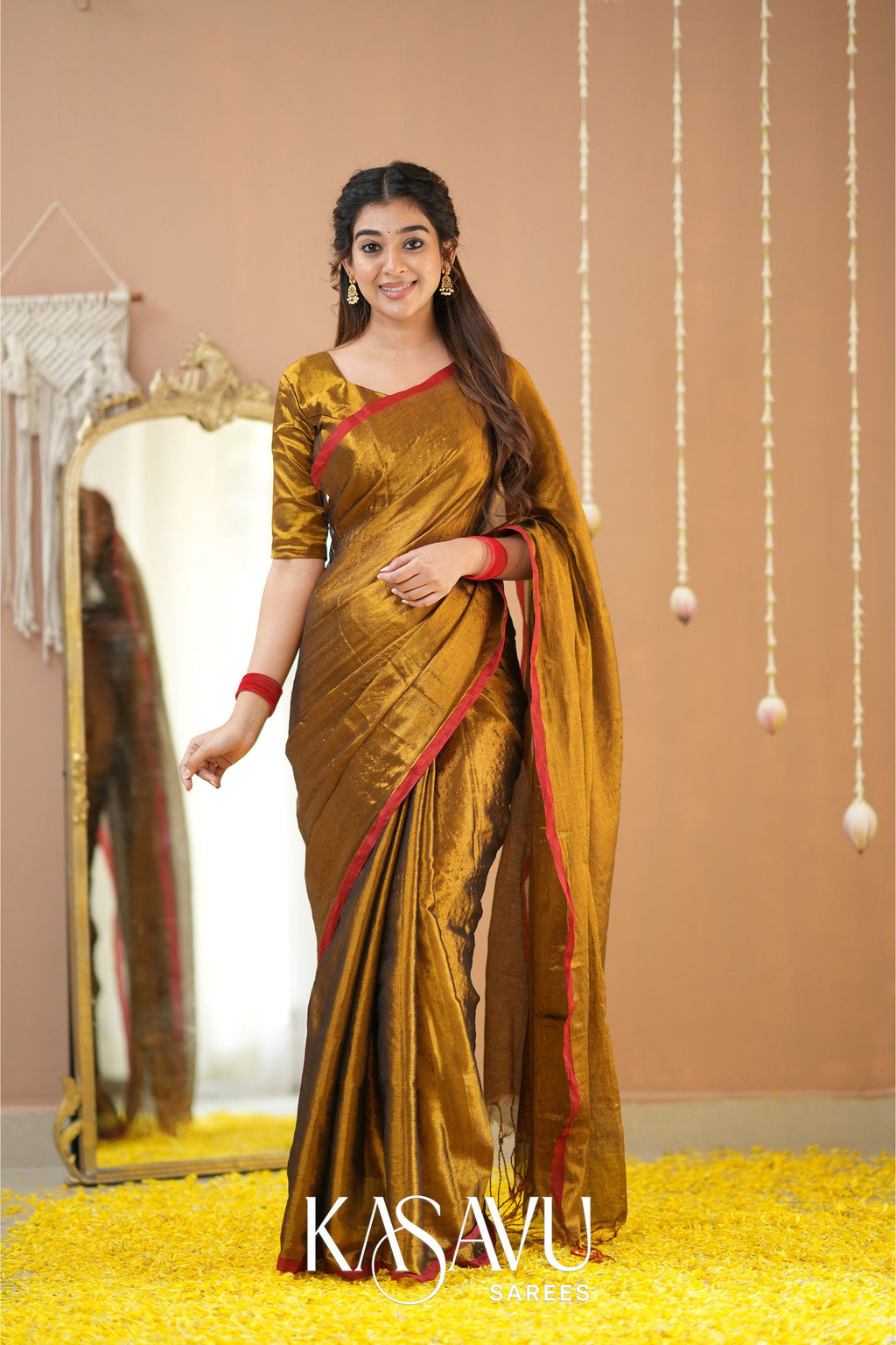 Kasavu Gold Tissue Cotten Saree