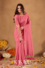 Kasavu Pink Gini Cotton Saree
