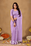 Kasavu Lavendar Gini Cotton Saree