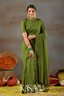 Kasavu Green Gini Cotton Saree