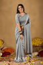 Kasavu Gray Gini Cotton Saree
