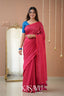 Kasavu Pink Stripe cotton Saree