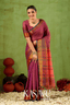 Kasavu Pink Narayanpet Cotton Saree