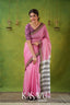 Kasavu Pink Narayanpet Cotton Saree