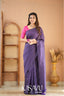 Kasavu Violet Stripe cotton Saree