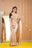 Kasavu Beige Tissue Cotten Saree