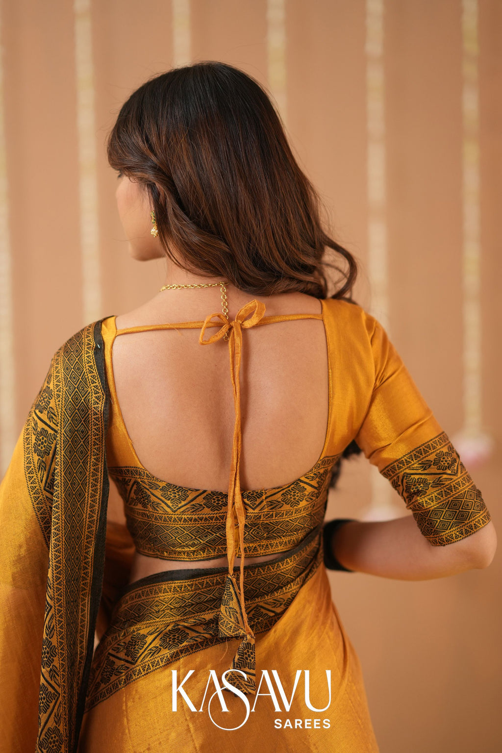 Kasavu Yellow Tissue Cotten Saree