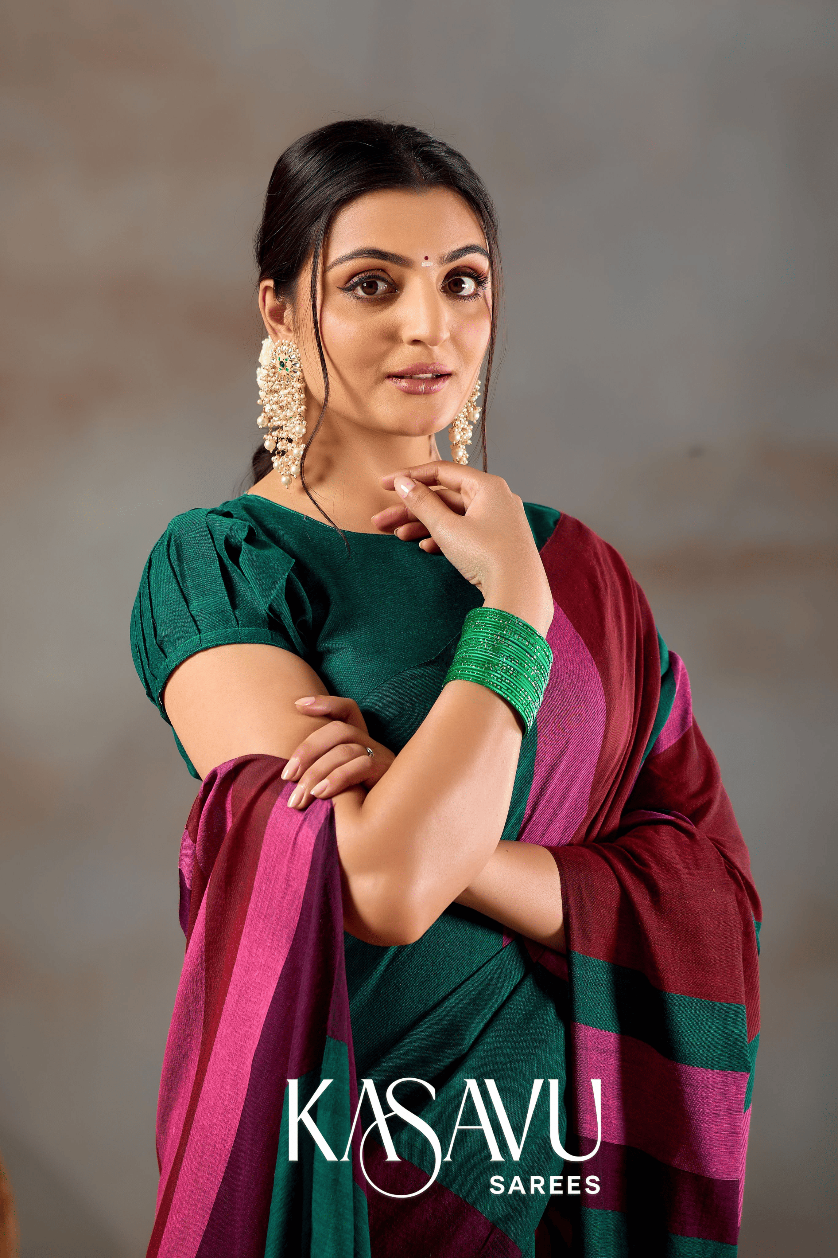Kasavu Multi Khadi Cotton Saree