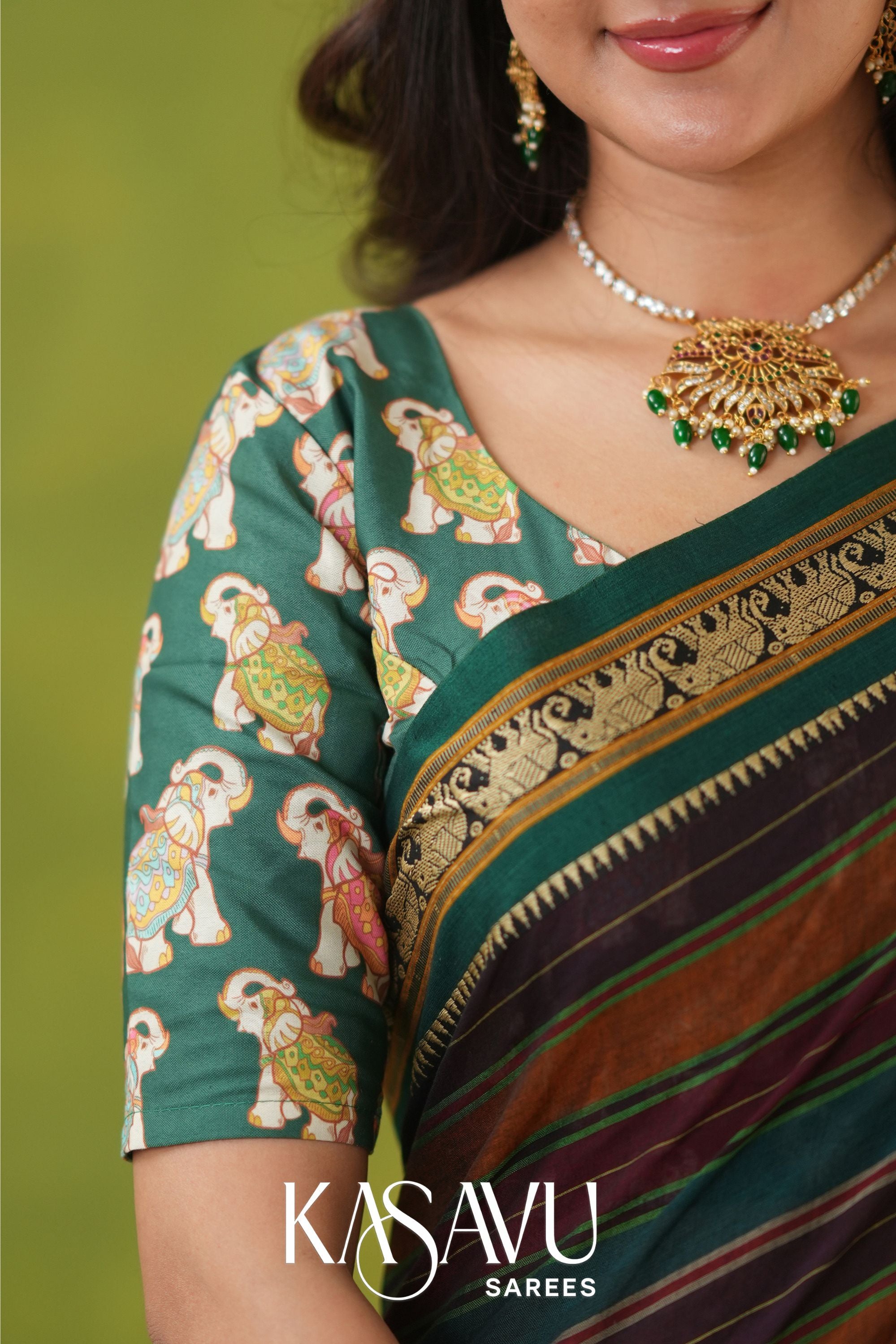 Kasavu Multi Narayanpet Cotton Saree