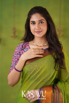 Kasavu Parrot Narayanpet Cotton Saree