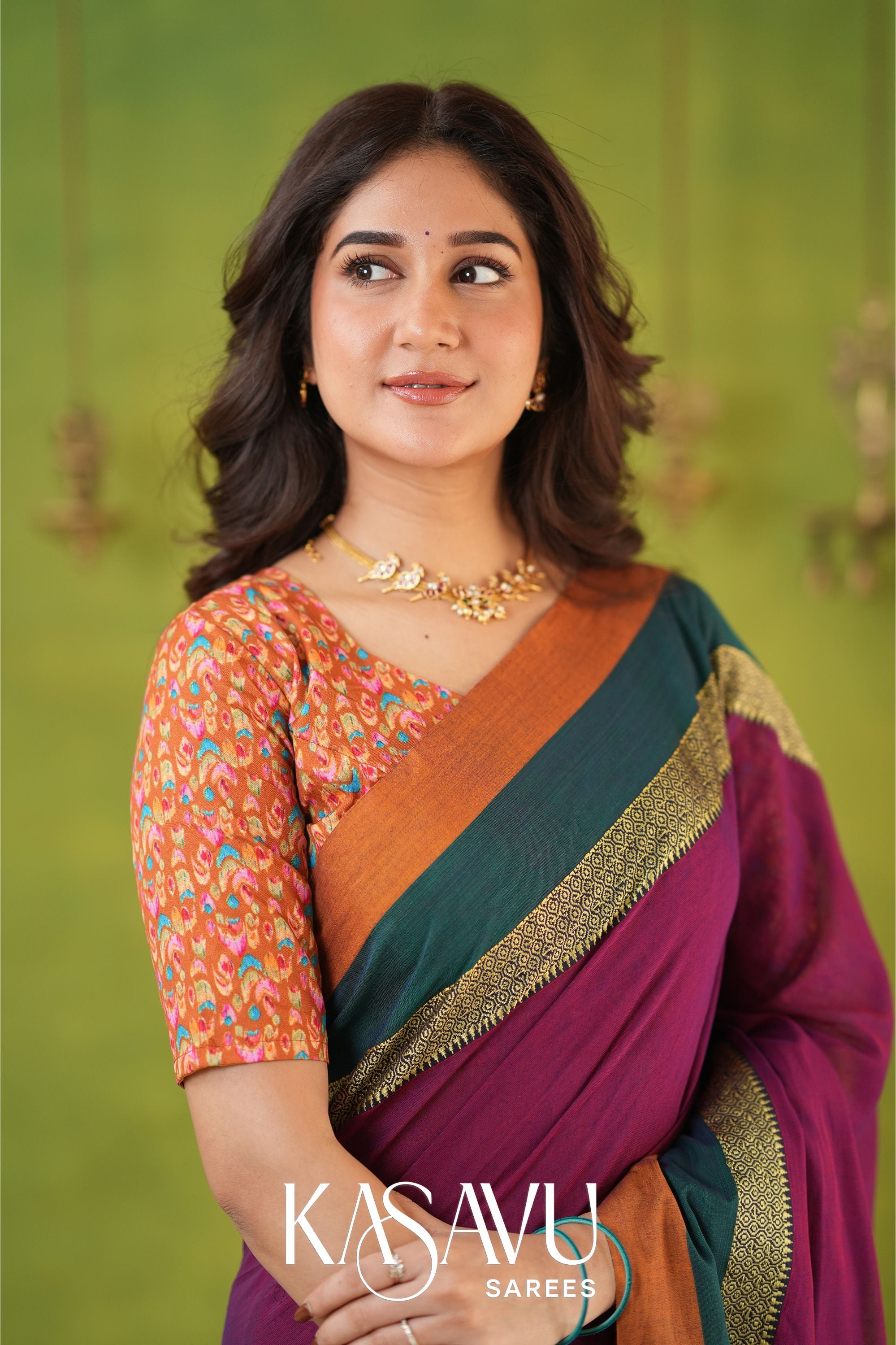 Kasavu Pink Narayanpet Cotton Saree