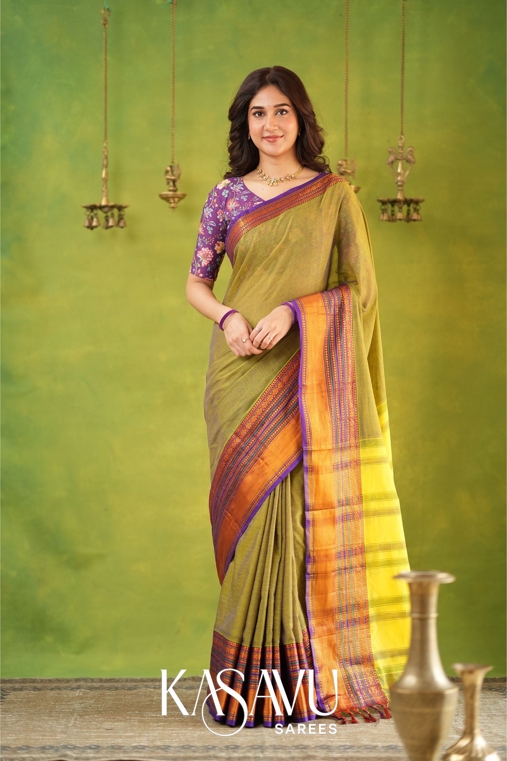 Kasavu Dusty Narayanpet Cotton Saree
