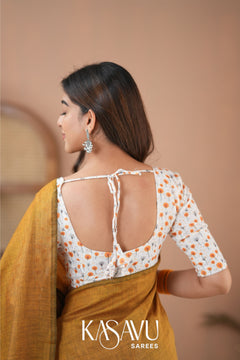 Kasavu Mustrad Powerloom Cotton Saree