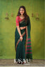 Kasavu Green Narayanpet Cotton Saree